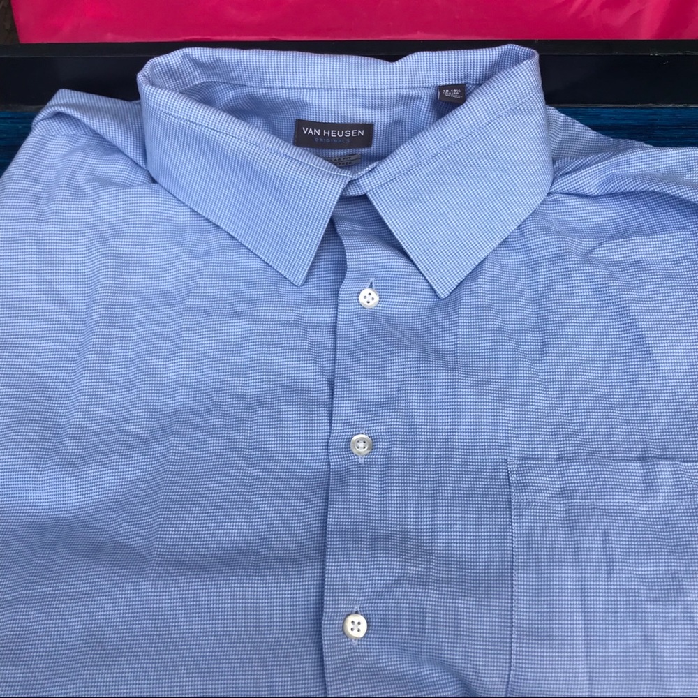 Van Heusen Dress Shirt , Regular Fit, 18.5, 34/35